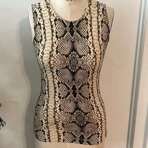 J. CREW Merino Wool Snakeskin Print Tank